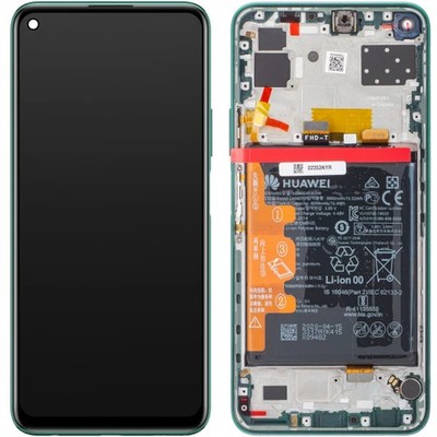 Original Huawei P40 Lite 5G  Display Touch Bildschirm  Rahmen Grün  mit Akku