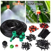 Irrigation Kit, Drip Irrigation 158 Pcs Garden Irrigation System Diy Micro Drip
