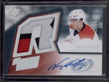 2015-16 SPx Noah Hanifin Rookie Patch Auto Fabrics RPA RC SSP /10