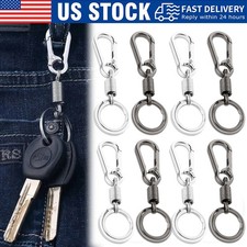 1/4pcs Retro Style Simple Strong Carabiner Shape Keychain Ring Keyfob Key Holder