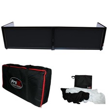 ProX XF-TTFB 6ft Table Top DJ Facade w/ Black Trim  Black  White Scrim