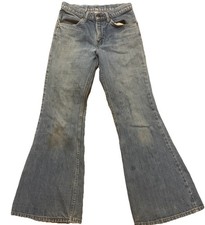 Vintage Levi 684 0217 Bell Bottom Jeans Orange Tab Talon Zipper USA 28x29