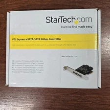 StarTech 2 Port eSATA/SATA 6Gbps PCIe Controller