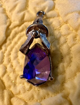 Vintage Rare Sarah Coventry "Crystal' Purple (1963) Pendant For Necklace 
