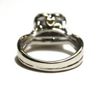 14k white gold 1.11ct heart diamond cluster engagement ring wedding band 6.3g 7 — photo 5