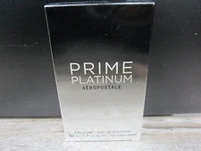 Rare Men's Aeropostale PRIME PLATINUM Eau de Cologne Perfume Spray 1.7 oz. - NEW