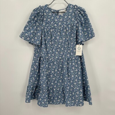 Hyacinth House by Tuckernuck Blue Floral Romy Tiered Mini Dress sz XS NWT |  eBay