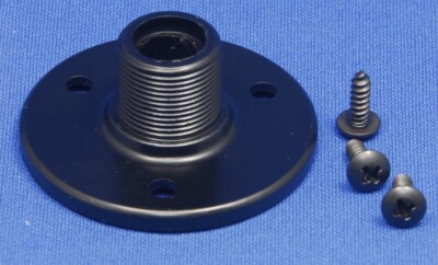 BLACK Threaded Microphone Table/Surface Mount Flange - 5/8''-27 Male Thread