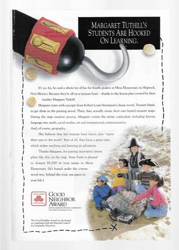 State Farm Insurance Good Neighbor Margaret Tuthill Mesa Elementary 1995 Ad