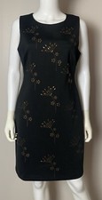 Tommy Hilfiger Sheath Dress Sleeveless Womens 10 Party/Cocktail Black Polyester
