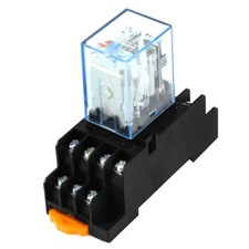 DC12V Coil 14 Pins 4PDT Electromagnetic Power Relay w Socket Base