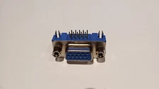 VGA Motherboard Replacement Socket / Port. Blue DB15 Female PCB Right Angled.