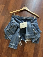 Alexander Wang Denim Wrap Jacket Mini Skort F...