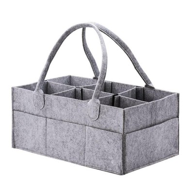 grey felt nappy caddy