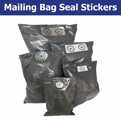 Grey Mailing Bag Packaging Security Seals - Choose Your Sticker Size