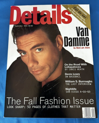 DETAILS Magazine September 1993 Jean-Claude Van Damme Cover No Label Newsstand - Picture 1 of 3