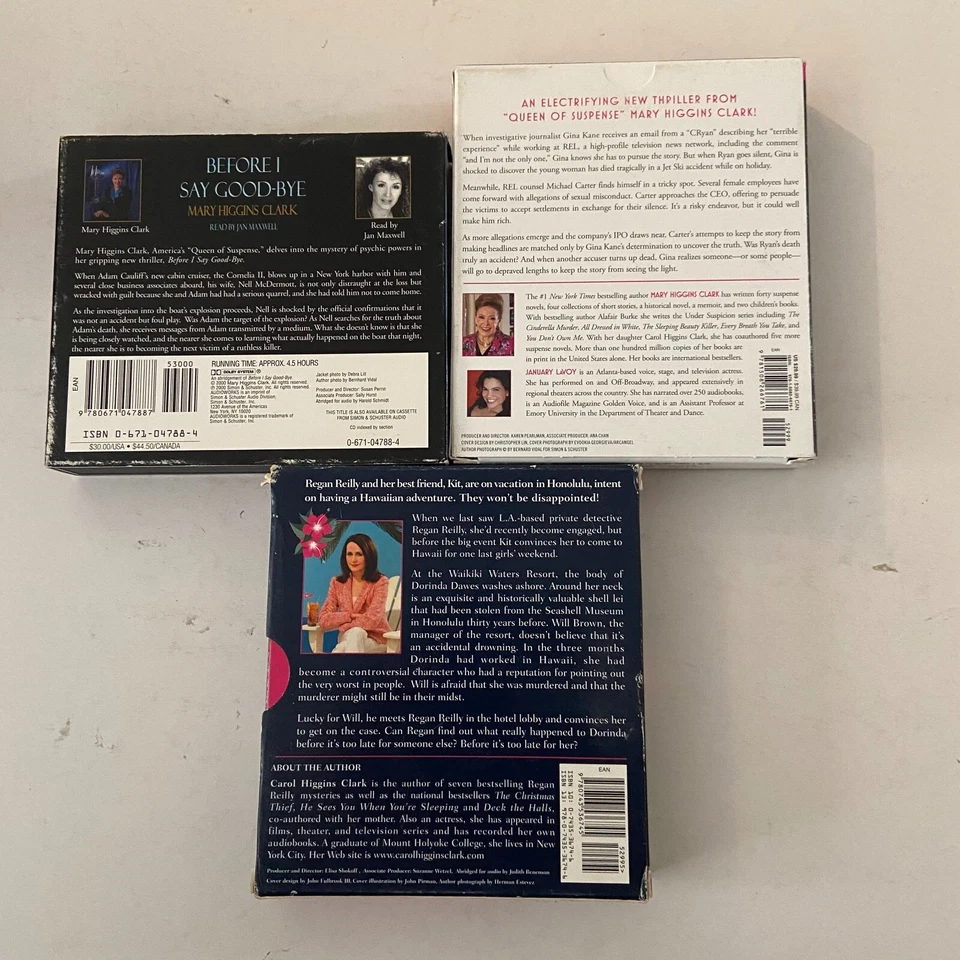 Mary Higgins Clark Carol Higgins Clark Audio Books Lot of 3 Kiss the Girls - image 2 of 2