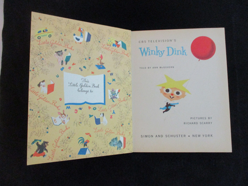 Vintage 1956 Winky Dink A Little Golden Book (1st Ed) by Ann McGovern (3) - Imagen 2 de 3