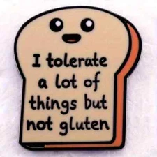 Gluten Free Enamel Pin Fun Badge Brooch Small Gift Idea Celiac BADGE EATING