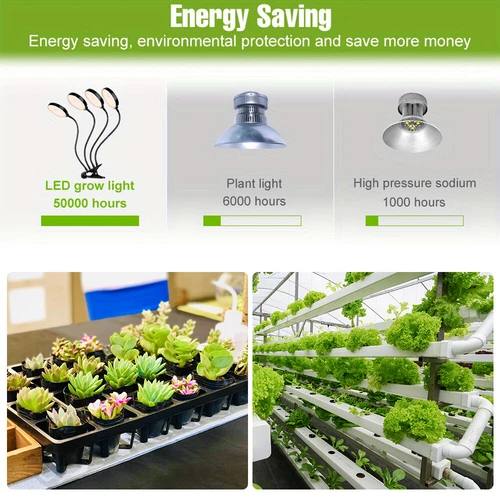 LED Wachstumlampe Pflanzenlampe Vollspektrum Pflanzenlicht Grow Light Timer USB - Bild 12 von 18