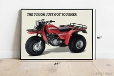 1985 Honda Big Red 250 ATC Vintage Banner Print Poster Graphics Art Wall Picture