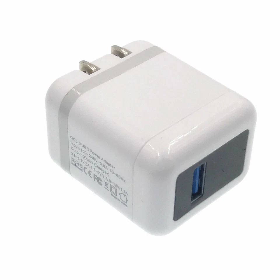 18W Fast Quick Charge QC 3.0 USB Wall Charger Adapter US Plug For iPhone/Samsung - Image 2 of 4