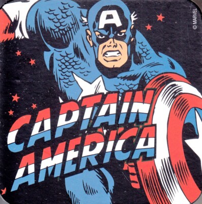 Captain America Korkuntersetzer. Marvel Comics. Logoshirt