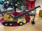 1970s NYLINT Jumbo Michigan Shovel Crane Truck No 2201 Yellow Steel