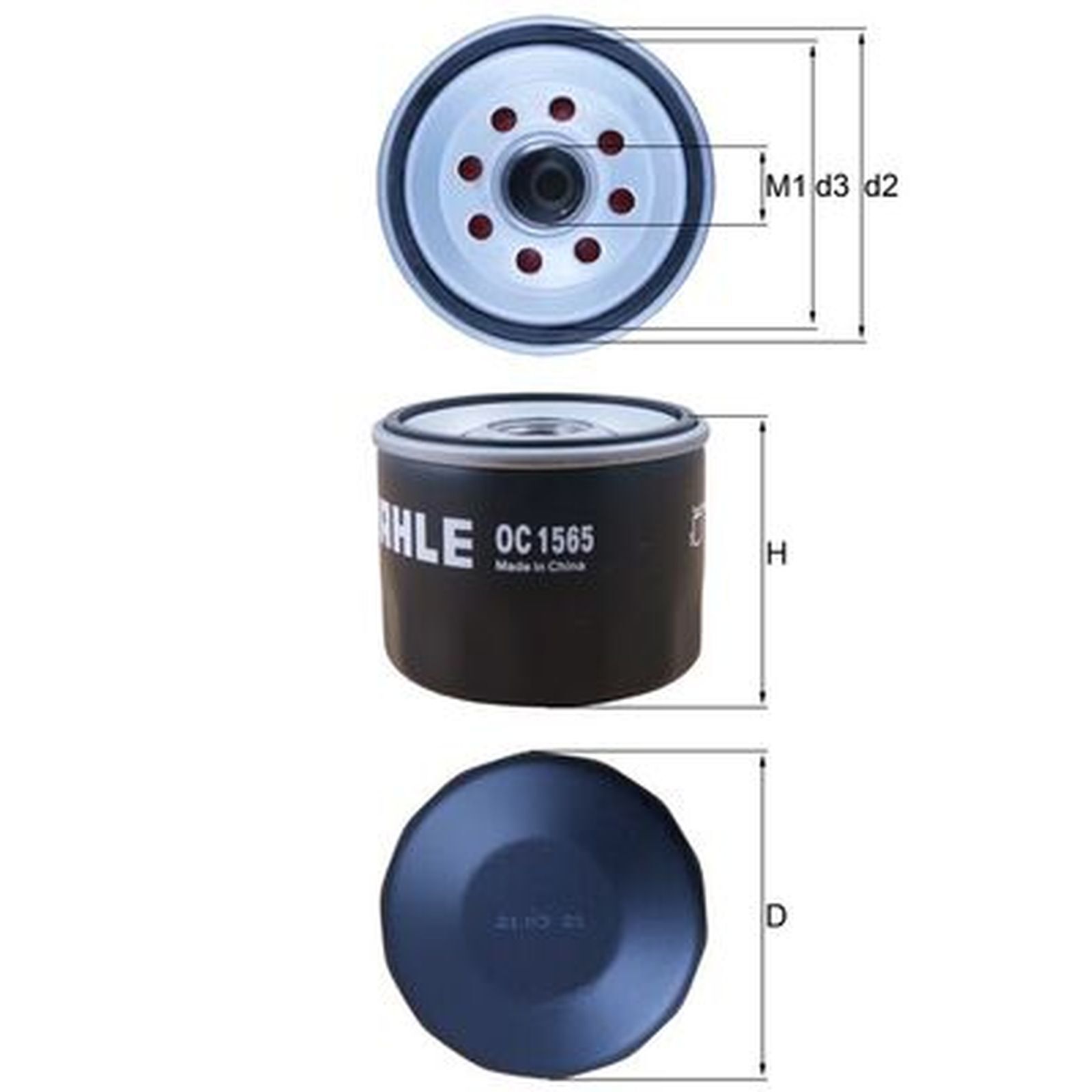 Oil Filter OC1565 Mahle 2207993 H6BG6714BA