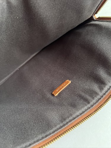 Madewell Padded Laptop Case 14” Brown Leather Zip Closure - Picture 11 of 14