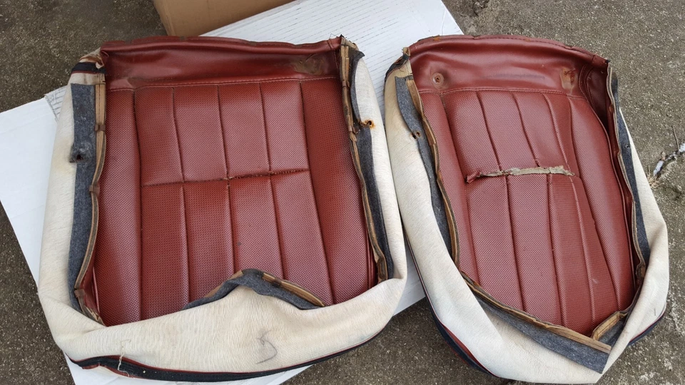 Виниловые чехлы на сиденья Chevy Corvette 1968 темно-оранжевые от оригинального производителя - Изображение 2 из 4