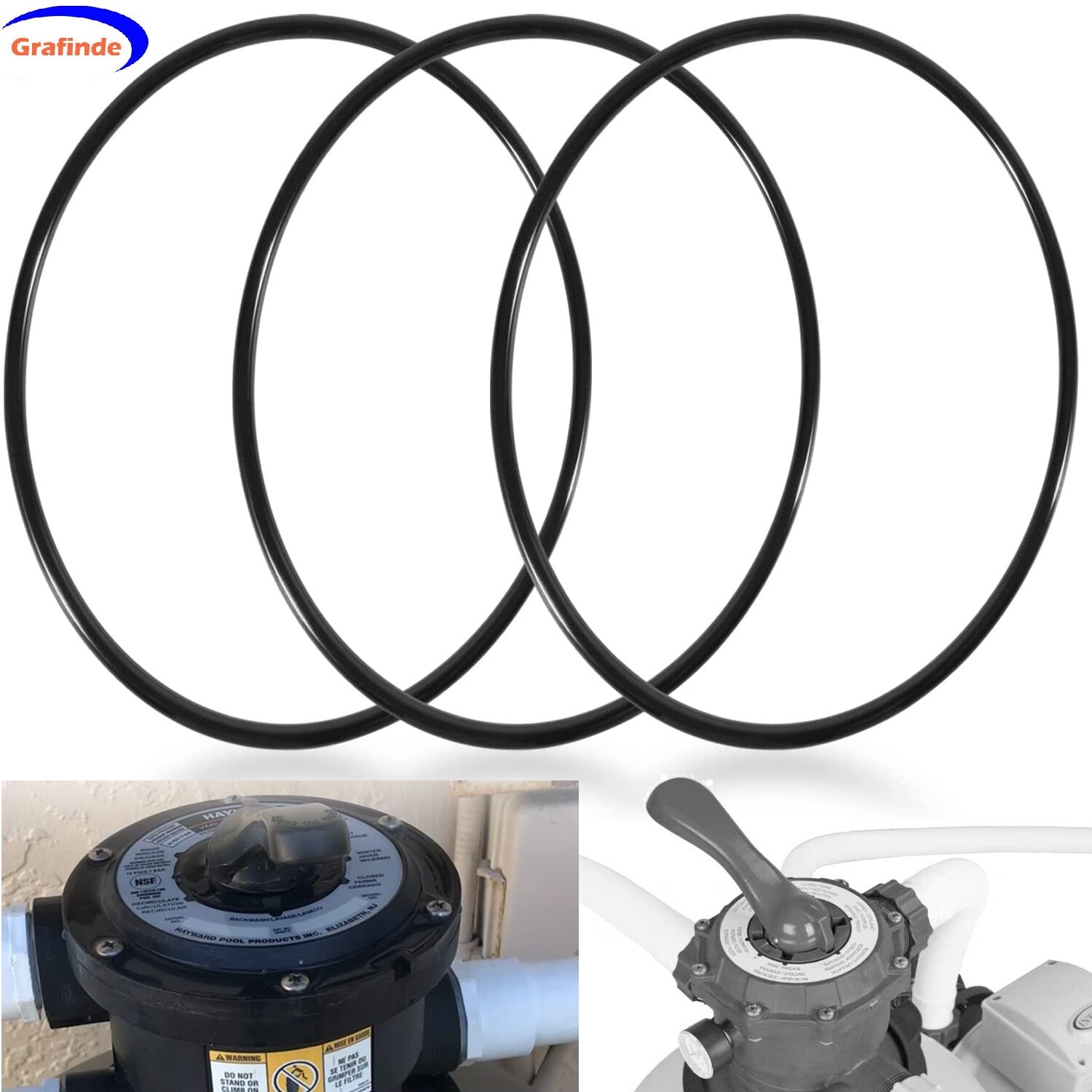 Abdeckung O-Ringe Für Hayward SP0714T Vari-Flo XL Ventil – 3 Stück, Kompatibel Mit SPX0714L, Für Sandfilter