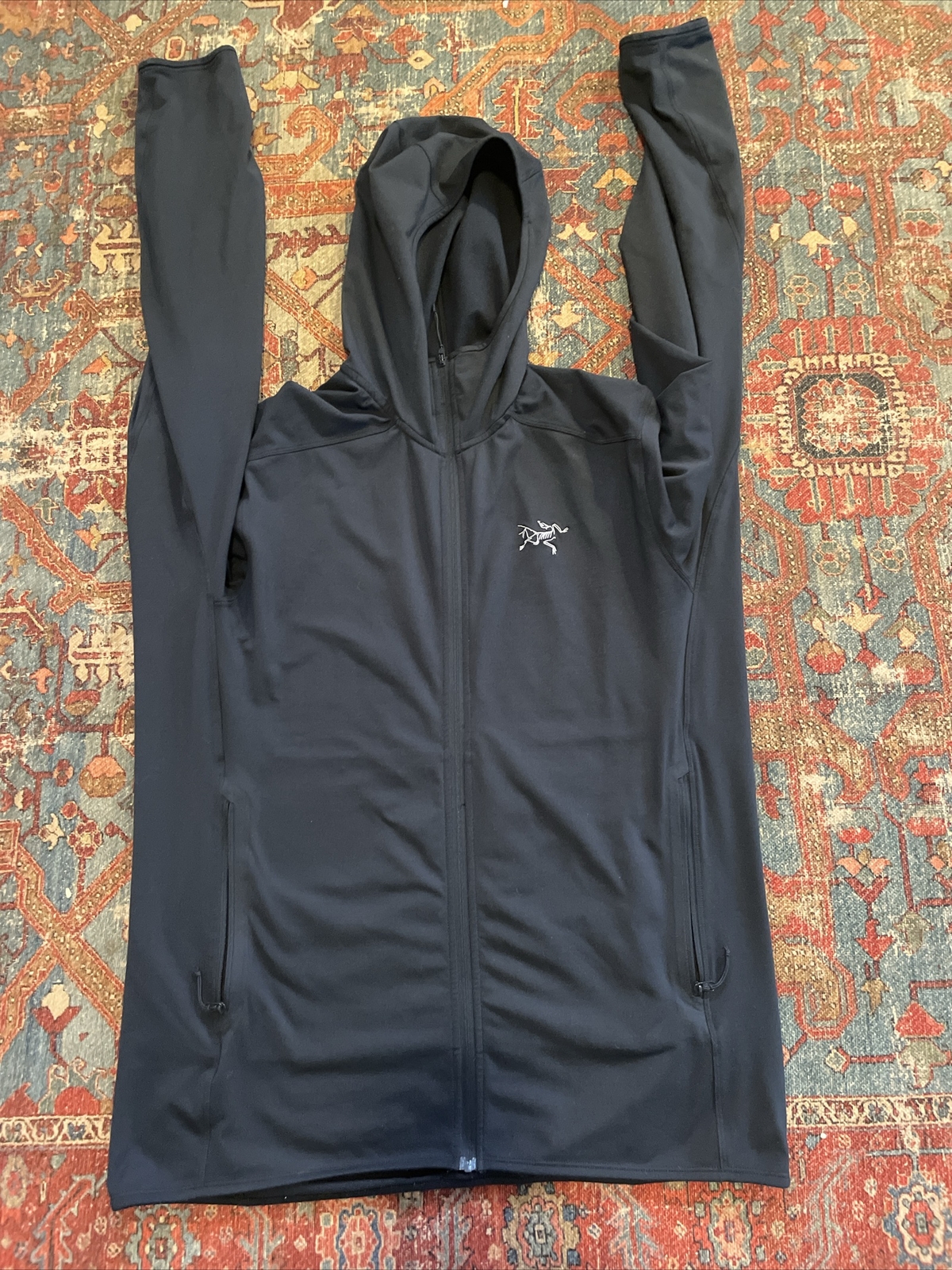 Sudadera con Capucha Arcteryx Arc’teryx Kyanite LT Cremallera Completa Azul Marino Para Hombre Mediana