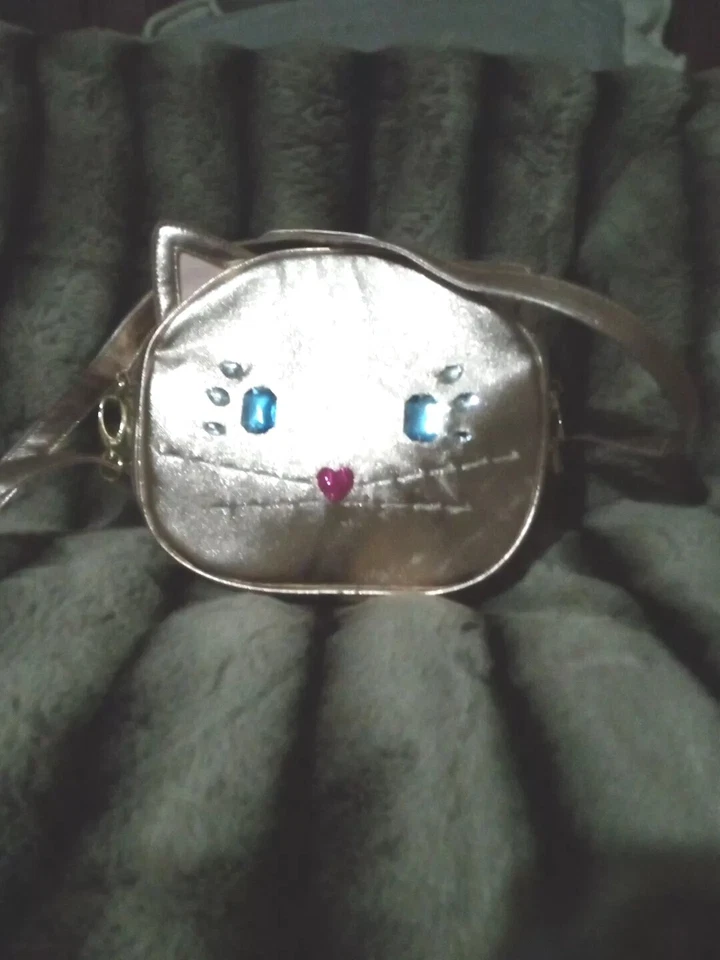 Bolso bandolera Luv BETSEY JOHNSON GATO BOLSO CARTERA ORO ROSA BORDADO Y2K  Foto 2 de 4