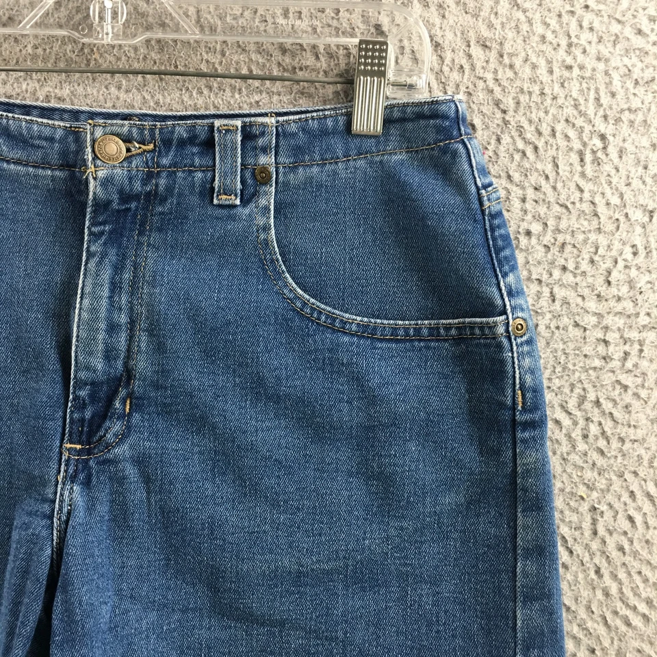 Pantalones Cortos Liz Claiborne Mamá Mujer 12 (real 32x6) Azul Denim Mezcla Algodón Cremallera Mosca Foto 3 de 4