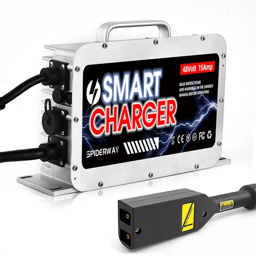 48 Volt 15 Amp Smart Lithium Battery Charger for EZGO TXT Golf Cart D Style Plug - Picture 2 of 10