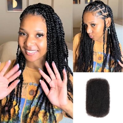 Style Icon Afro Kinkys Bulk Echthaar für Repair Locs Dreadlock Extensions Natu