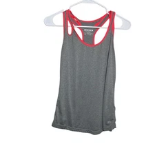 Layer 8 Tank Top Women's Small Gray Strappy Athletic Solid Basic Shirt