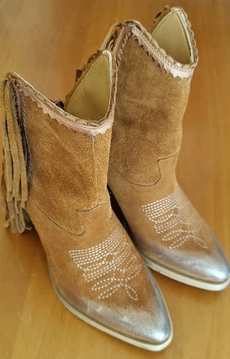 blingqueen Stivali da cowboy con glitter tacco occidentale, Nero , 38 EU