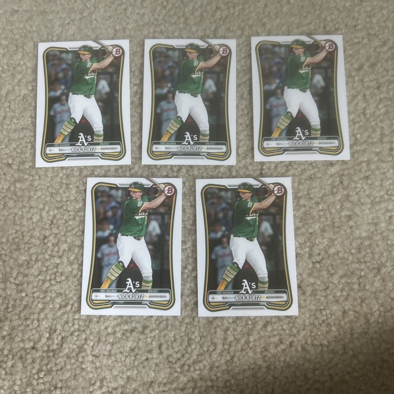 2026 Bowman Nick Kurtz 5 Card A's Lot #10