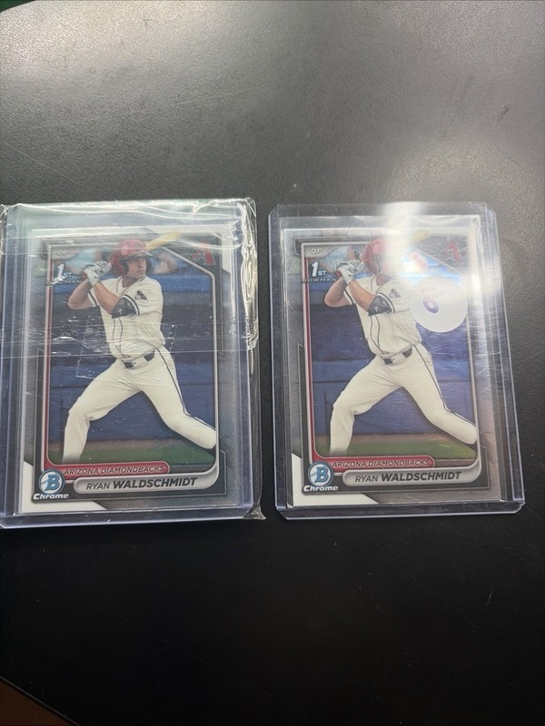 2024 bowman chrome ryan waldschmidt 2 card lot Rc