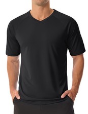 Men's UPF 50 Sun Protection Shirts V Neck Short Sleeve T-Shirt Quick Dry Swi...