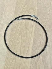 SILPADA N1128 Black Leather Choker 16" Necklace Lobster Clasp