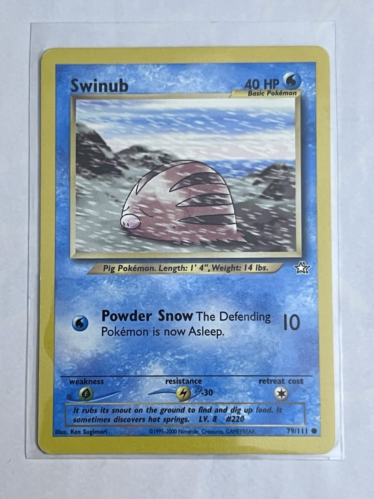 Pokemon Swinub Neo Genesis 79/111 Non Holo Vintage 2000 WOTC