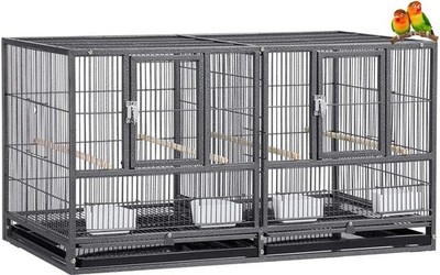 Sturdy Wrought Iron Single Stack Combo Breeding Stacker Center Divided Breeder