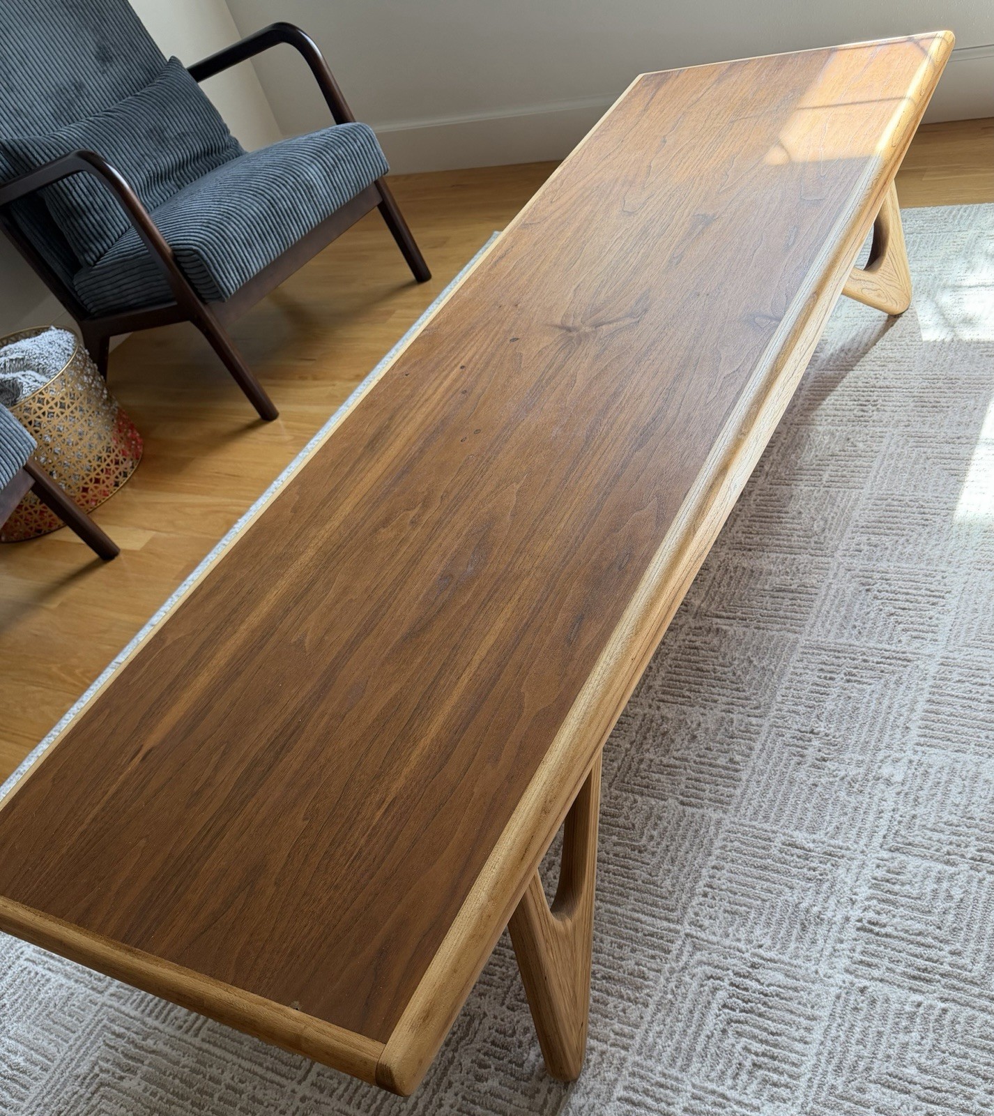 Lane Perception Mid-Century Walnut + Oak COFFEE TABLE (1960s)