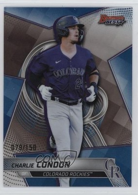 2025 Bowman's Best Top Prospects Blue Refractor 79/150 Charlie Condon #TP-8 4d5