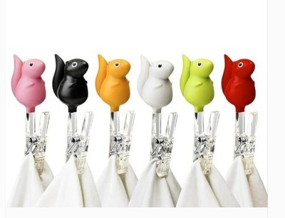 Qualy Design Peg Squirrel Clothespins Clips NEW Various Colors Available
