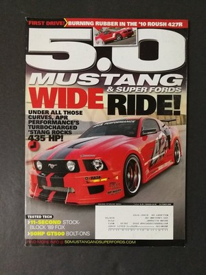 5.0 Mustang & Super Fords Magazine October 2009  2010 Mustang  1994 Shelby Cobra