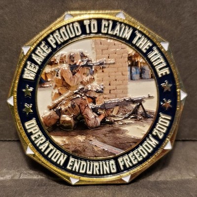 U.S. MARINE CORPS COMMEMORATIVE CHALLENGE COIN ''OPERATION ENDURING FREEDOM 2001''